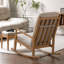 Chaise berçante moderne simple en chêne
