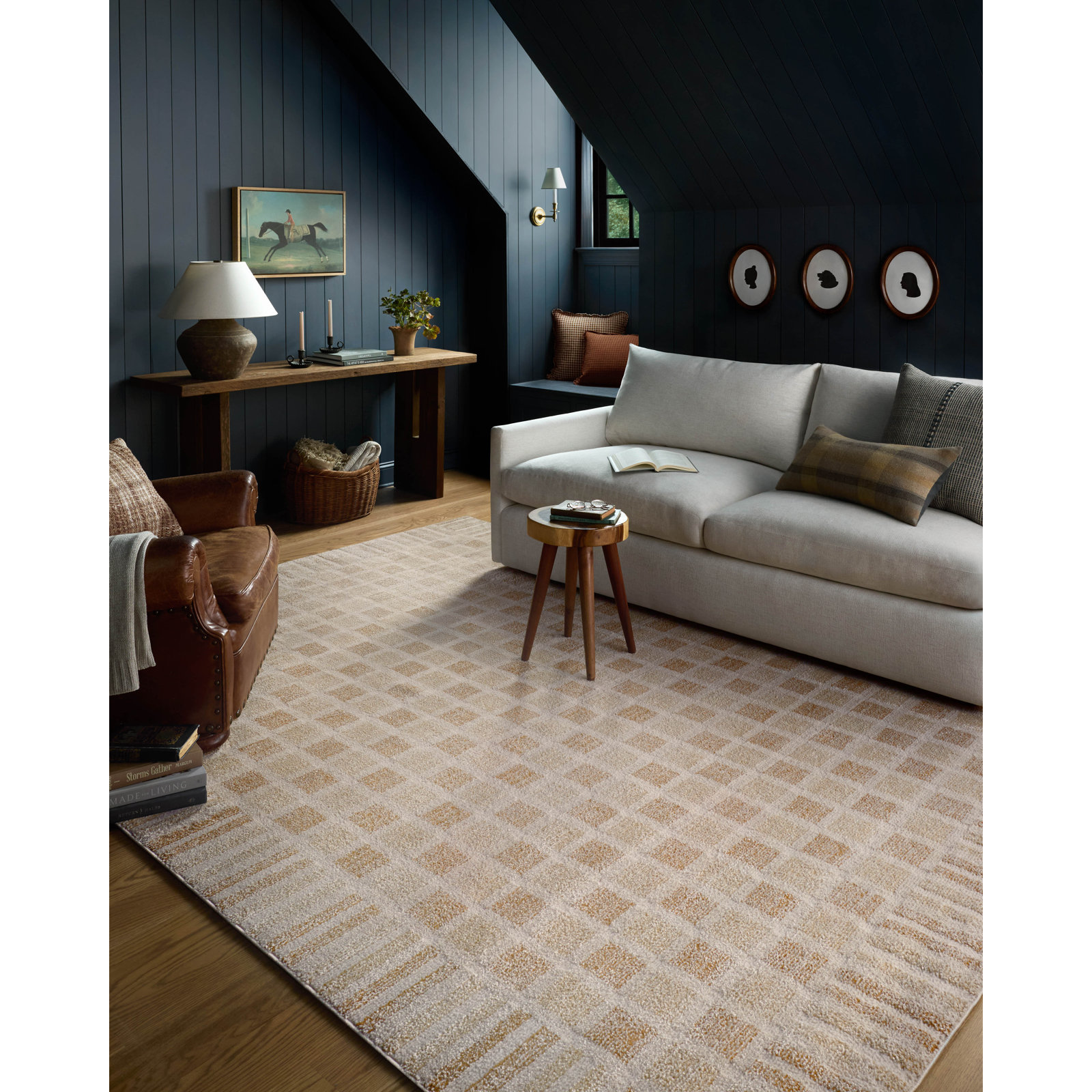 Calvin Bone / Natural Area Rug, Rectangle 3'6" x 5'6"