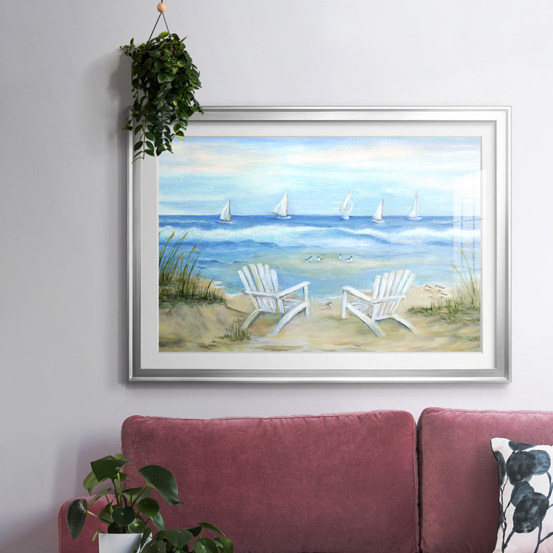 " Seaside Escape ", Silver, 19" H x 27" W x 1.5" D