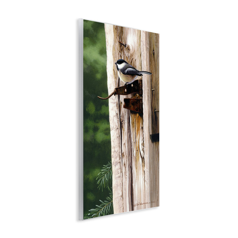 «Bird on Rusty Perch», art mural par Rod Lawrence, H 19 po x l 13 po
