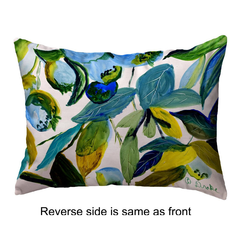 Outdoor Reversible Throw Pillow, 11" x 14"