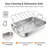 Stainless Steel Roasting Pan with V-Shaped Rack, Heavy Duty Rectangular Roaster with Riveted Handles for Turkey Chicken Ribs Vegetables, Dishwasher Safe