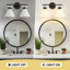 Luminaire de meuble-lavabo 2 lumières avec abat-jour en verre givré Kaylisa-178753370