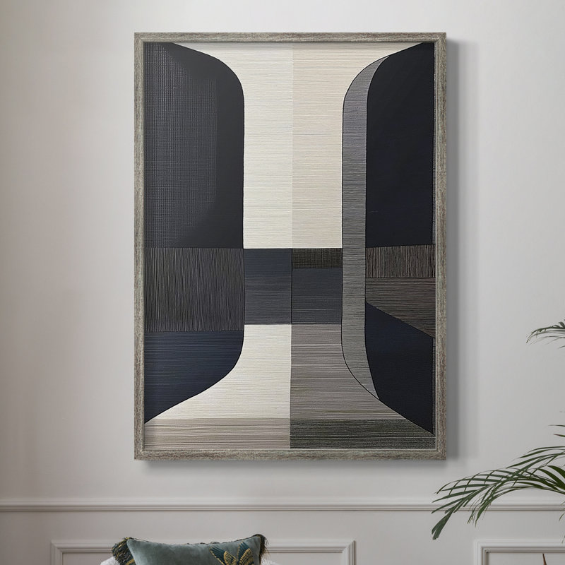 Série ABSTRACT DCXCIV, reproduction encadrée - bois massif, H 15 po x l 12 po