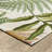 Arjay Layered Tropical Leaves Green/ Ivory Indoor-Outdoor Rug-716930580
