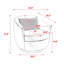 Chaise avec accoudoirs pivotant moderne avec rangement Minicus-1671192763