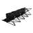 Portable Folding Bench, 4 Seat Foldable Soccer Bench with Side Pockets and Carrying Bag, Lightweight Sideline Seating with Back Rest for Football, Baseball, Camping, Outdoor Events, Black-1994067056