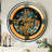 THE GEARS CLOCK Wall Clock with Real Moving Gears PO-LI_ 18 in Round WOOD-BLACK