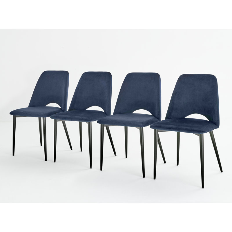 Kermit 48cm H Velvet Upholstered Parsons Chair, Navy