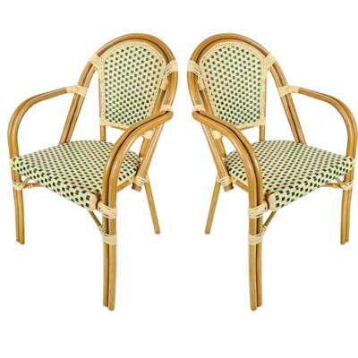 French With Arms Patio Dining Chair by Chivari