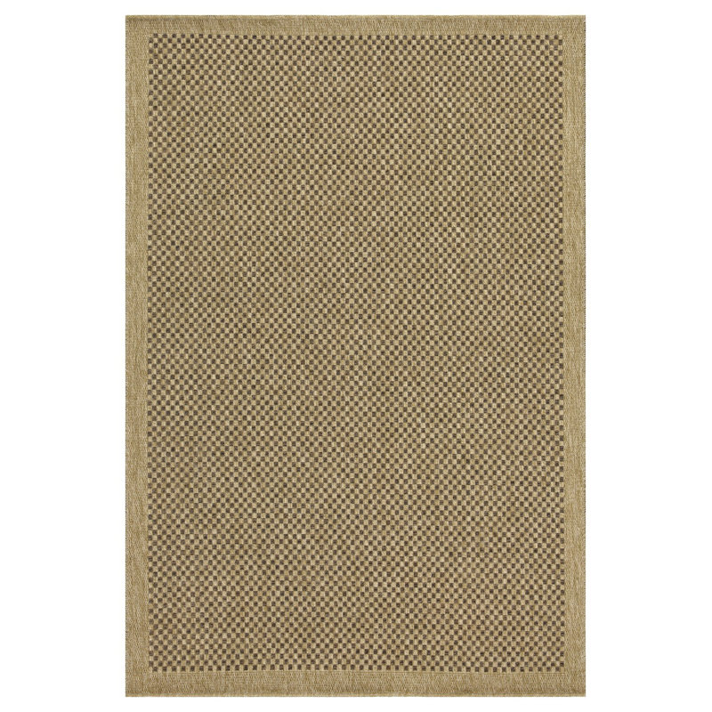 Jute/Mocha 5 Ft. 3 In. X 7 Ft. 3 In. Indoor/Outdoor Area Rug, Rectangle 5'3" x 7'3"