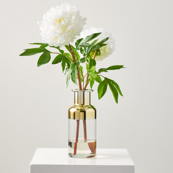 Darby Creek Trading Peony Floral Arrangements in Vase | Perigold