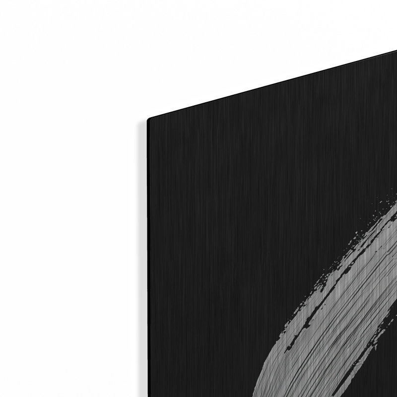  «Black and White Lambada» par Rich Monet, art mural en métal, 24 po x 48 po