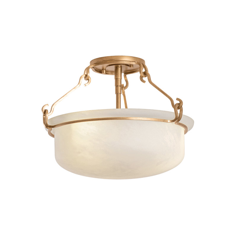 Lowerre Semi Flush, 2 Lights, 11.5" H x 16.5" W x 16.5" D