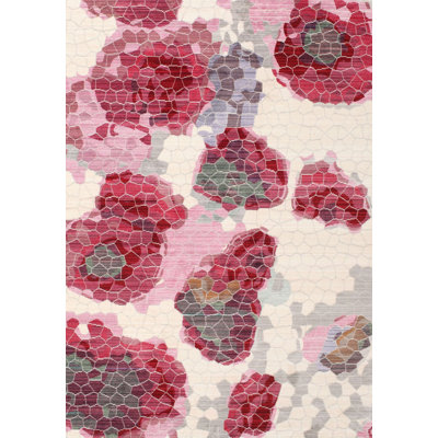 Tapis contemporain rouge