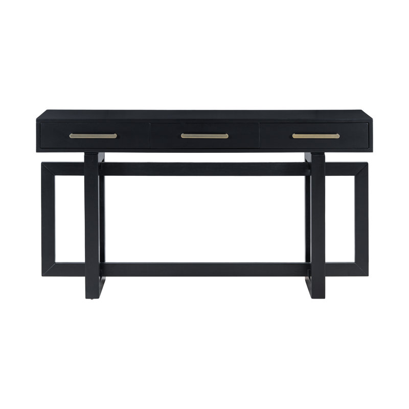 Modern Minimalist Console Table, Black