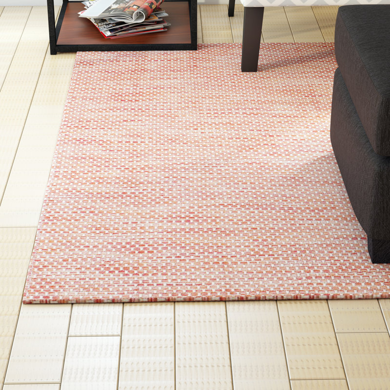 Tommy Hooked Red Indoor/Outdoor Rug, Rectangle 122 x 170 cm