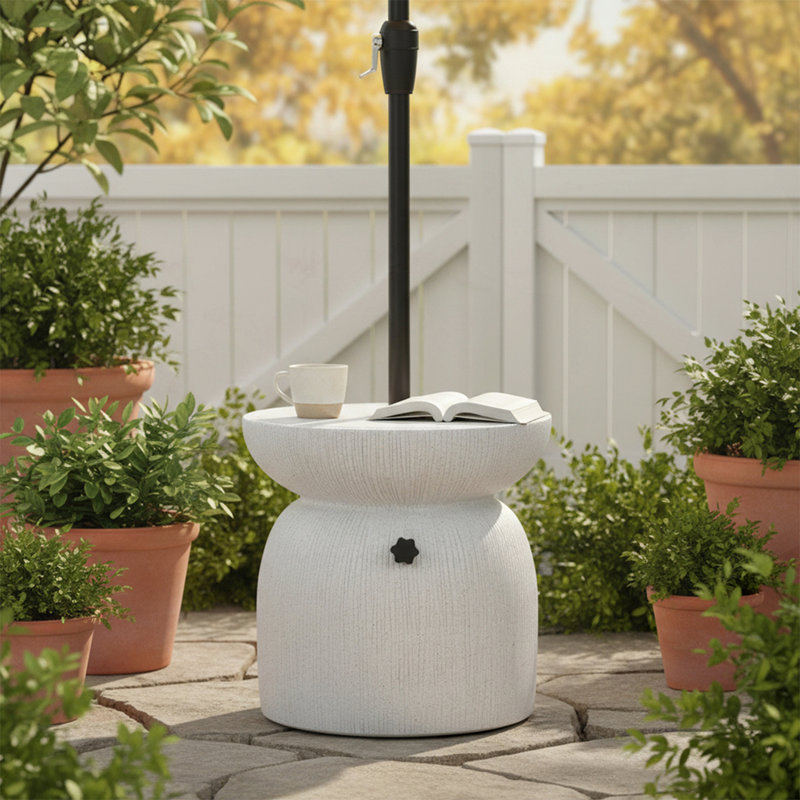 Base de parasol pour table d'appoint MGO, Marbre blanc 772 W