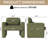 Modern Chenille Accent Chair Upholstered Armchair ,set Of 1-2143082780