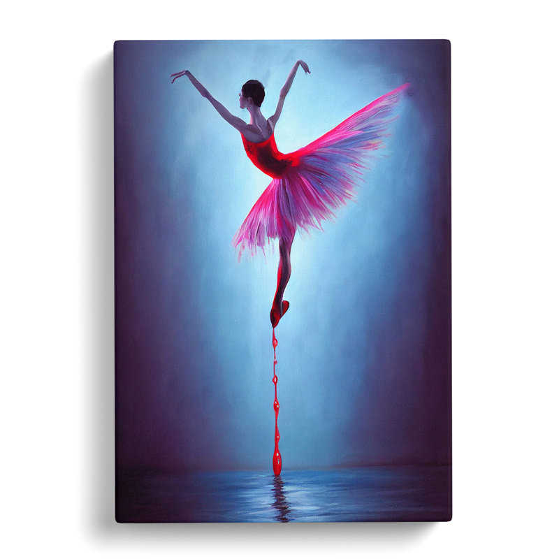 Painted Ballerina - Wrapped Canvas, 50cm H x 35cm W x 3cm D