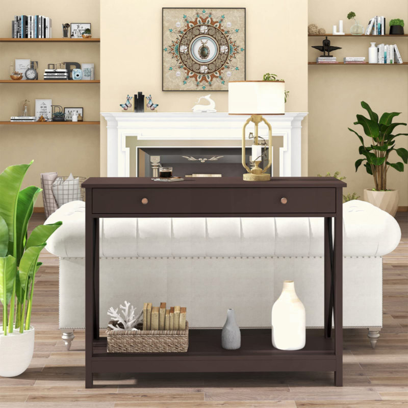 Sandria 12'' Console Table, Brown