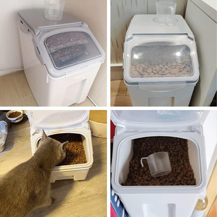 Pet Dog Food Container Cat Food Container with Inverted Spout +