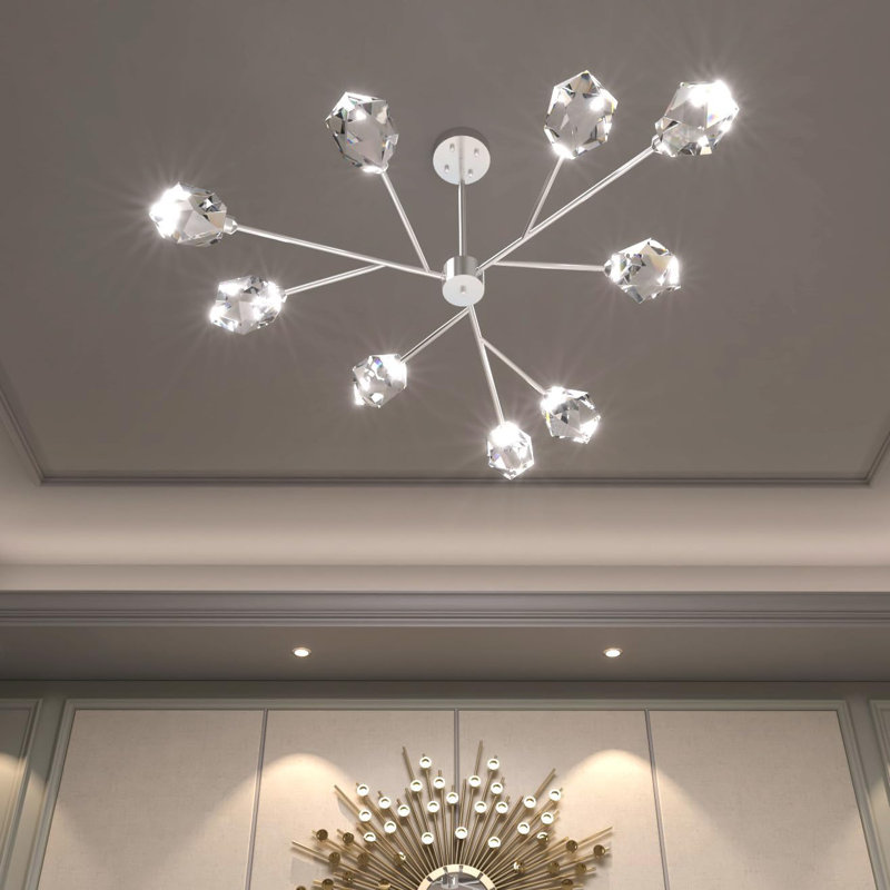 Markryan 9 - Light Crystal Dimmable LED Sputnik Modern Linear Chandelier