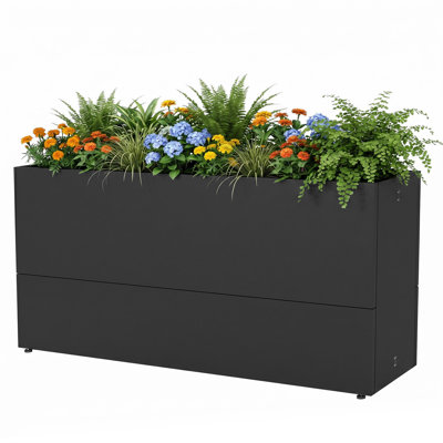 47.24" Rectangle Planter Box - Metal Planter with Holes for Indoor and Outdoor Use