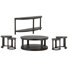 Lapeer Round Cocktail Table With 2 Nesting End Table And Demilune Sofa Table