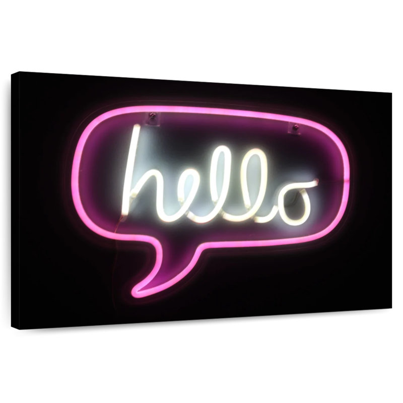 Tergel Neon Hello Sign, 16" H x 24" W