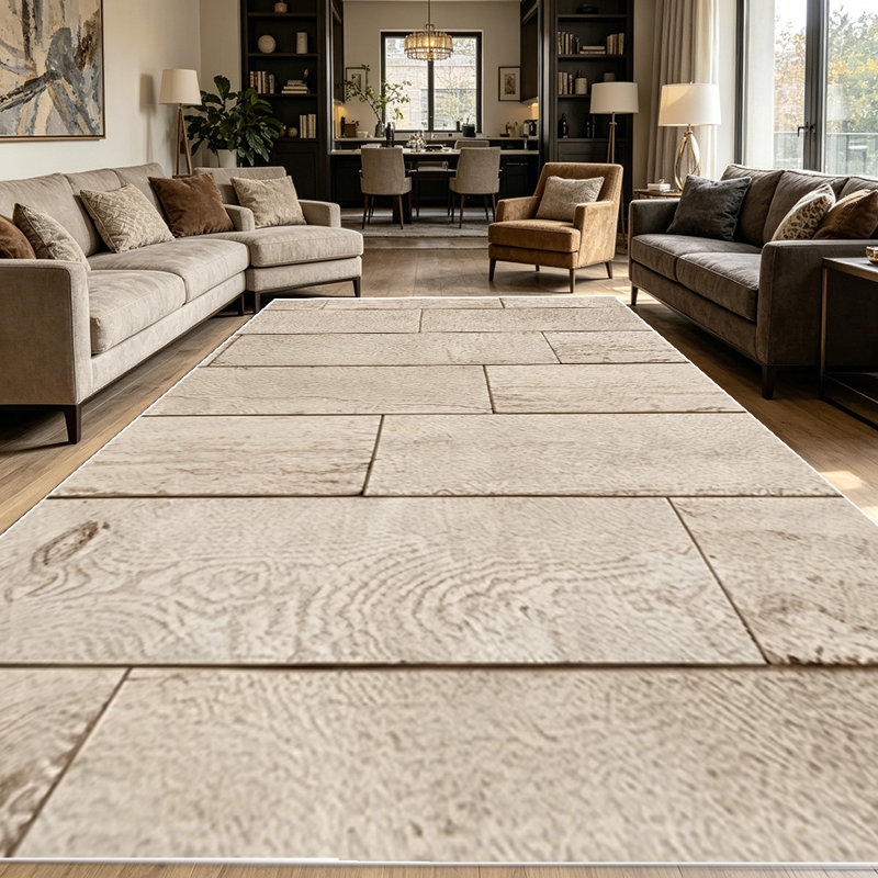 1PC Light Rustic Wood Plank Pattern area rugs for Living Room, Soft and Comfortable, Suitable for all seasons, easy-to-maintain, machine washable Indoor floor mat, Under Table Farmhouse suitable for kitchen, dining room, bedroom, entryway, patio,