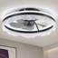 Ventilateur de plafond moderne avec lumières DEL orientables vers le haut et vers le bas à intensité variable avec télécommande-2041388962