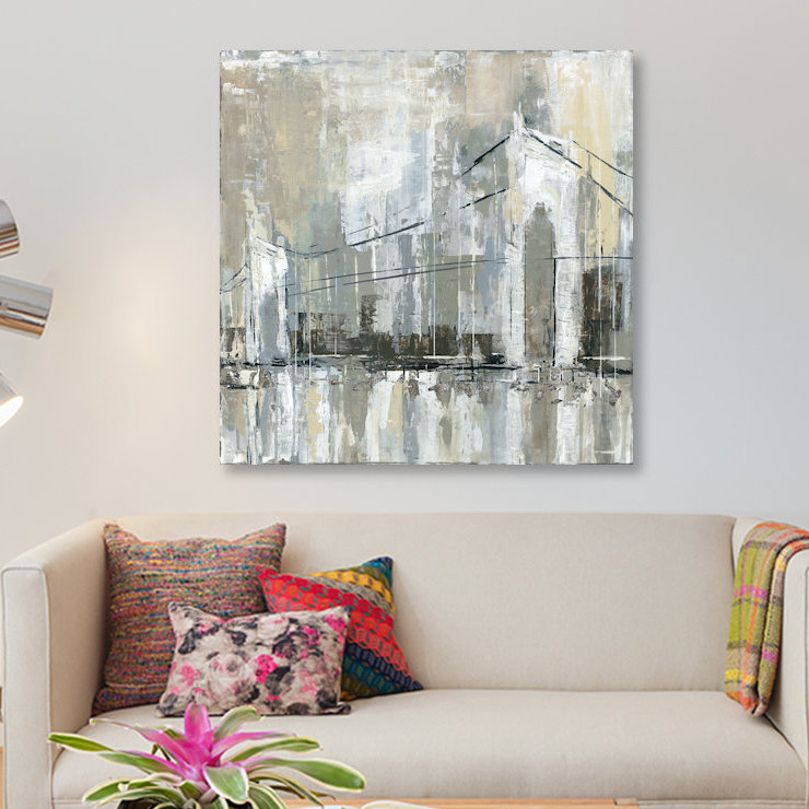 « midtown bridge i », impression sur toile, H 26 po x l 26 po x P 1,5 po, Toile tendue, Pas de tapis