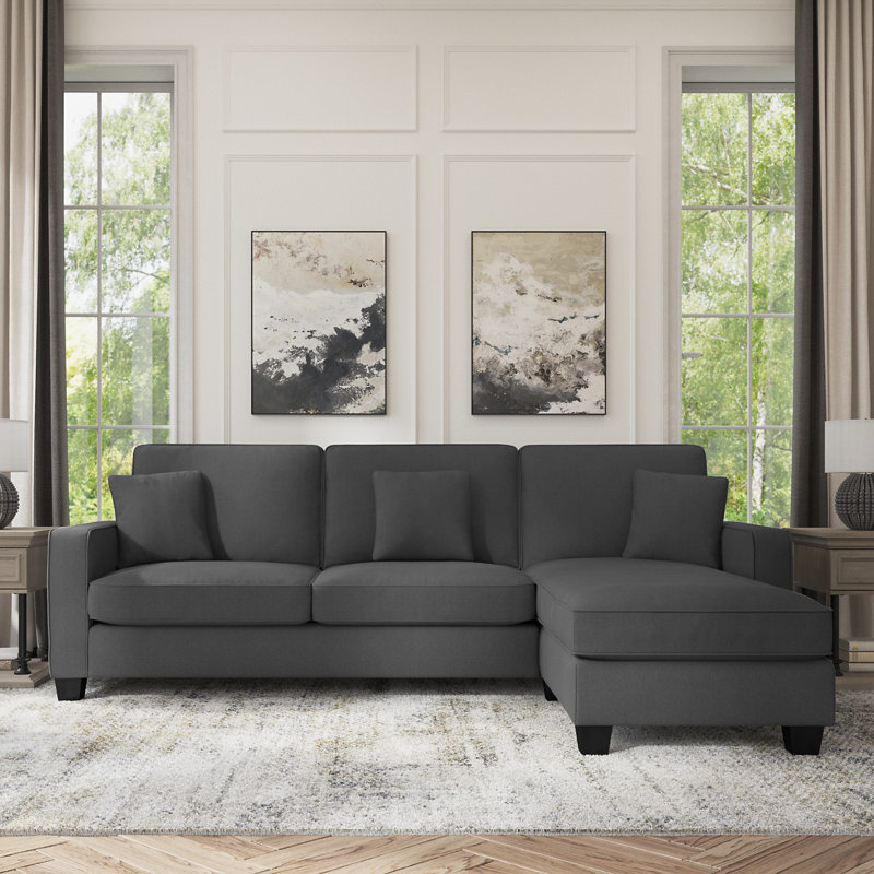 Canapé modulaire réversible Alitza, Gris anthracite