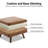 29.7''W Upholstered Mid-Century Modern Ottoman,Faux Leather Footrest With Soild Wood Legs, Coffee Table Stool For Living Room, Bedroom, Entryway-19858497