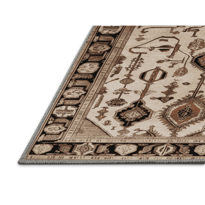 Machine Washable Persian Gray Area Rug, Rectangle 2' x 3'