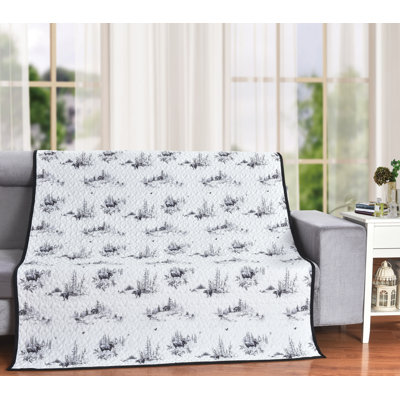Couverture courtepointe décorative Lodge 60 po x 50 po Lodge Lodge Toile Moose & Bear