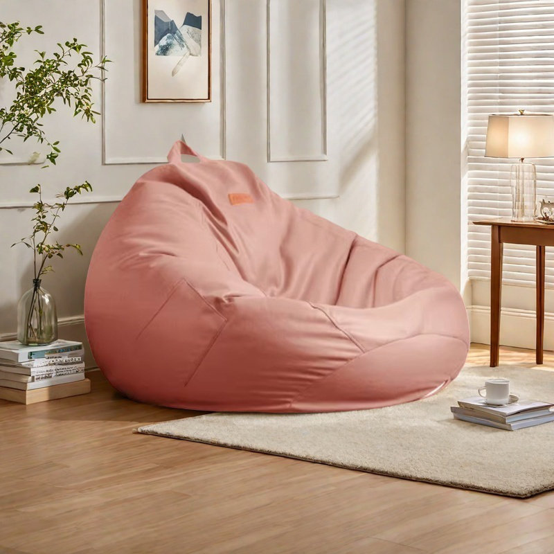 Fauteuil à billes simple et décontracté, Polyester rose