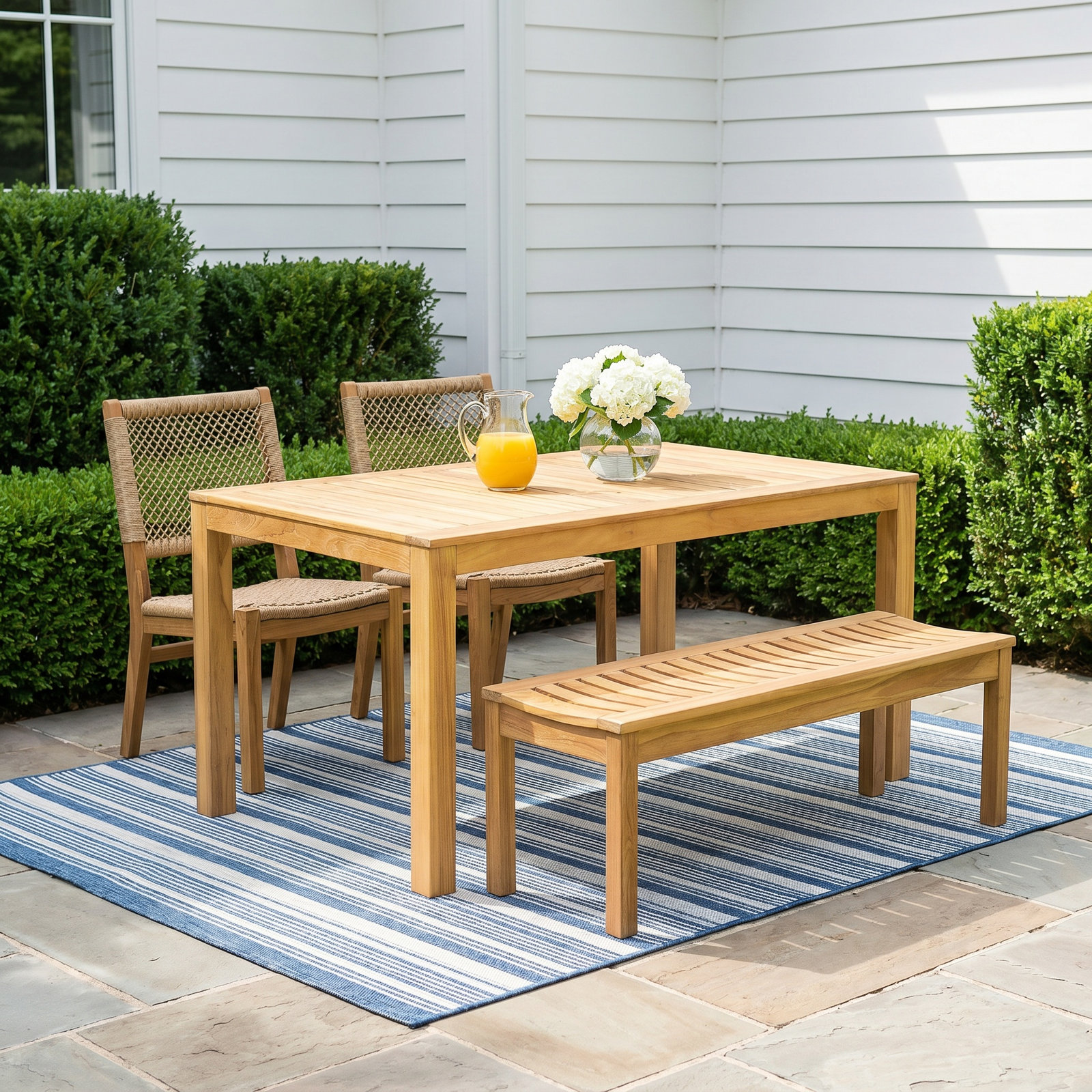 Seras Teak Patio Dining Set