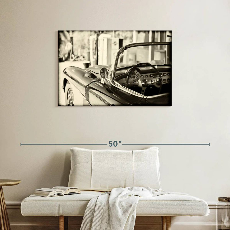 Mehar Classic Car Sepia, 24" H x 36" W