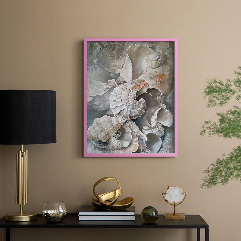 NAUTICAL Series CCXCVI, reproduction encadrée - bois massif, Pink, H 11 po x l 9 po