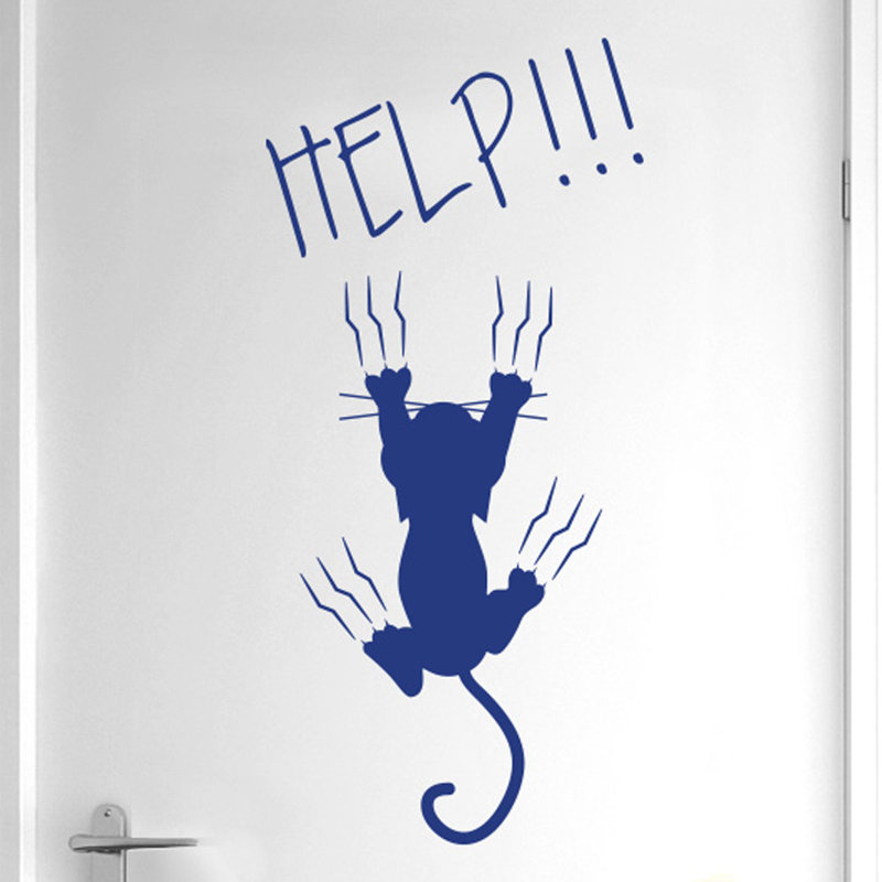 Animals Wall Decal, Dark Blue