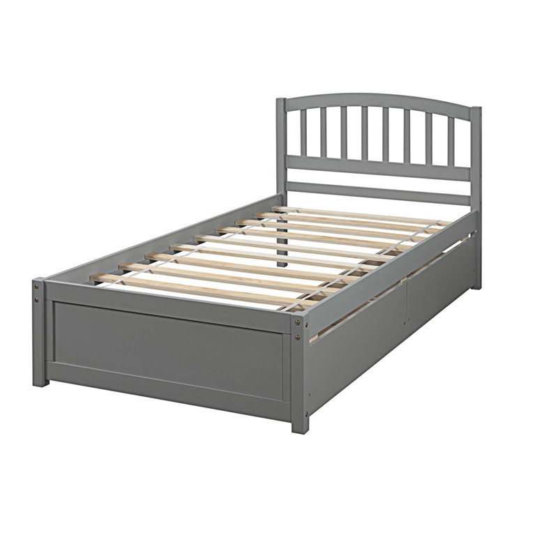 Lit avec rangement, gris