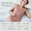 Surmatelas en bambou 4 couches, mousse viscoélastique imprégnée de gel, caisse en duvet synthétique, dessus en viscose de bambou et dessous en microfibre brossée-1973484388
