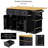 53" Large Kitchen Island - Drop Leaf, Power Outlet, Internal Storage Rack, Rolling Cart with 5 Open Side Racks-129523320
