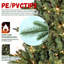 Arbre de Noël 7,5 pi pleine forme avec 850 lumières UL, branches mixtes en PE / PVC, 2441 pointes, base large, structure à charnières, support en métal stable-429840838