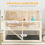 Cage à hamster en bois, cage à 3 niveaux pour petits animaux avec fond amovible de 12,4 po de profondeur, cabane, balançoire à bascule, roue d'exercice, rampe, hamster pour nain, gerbille, 37 po x 21 po x 30 po