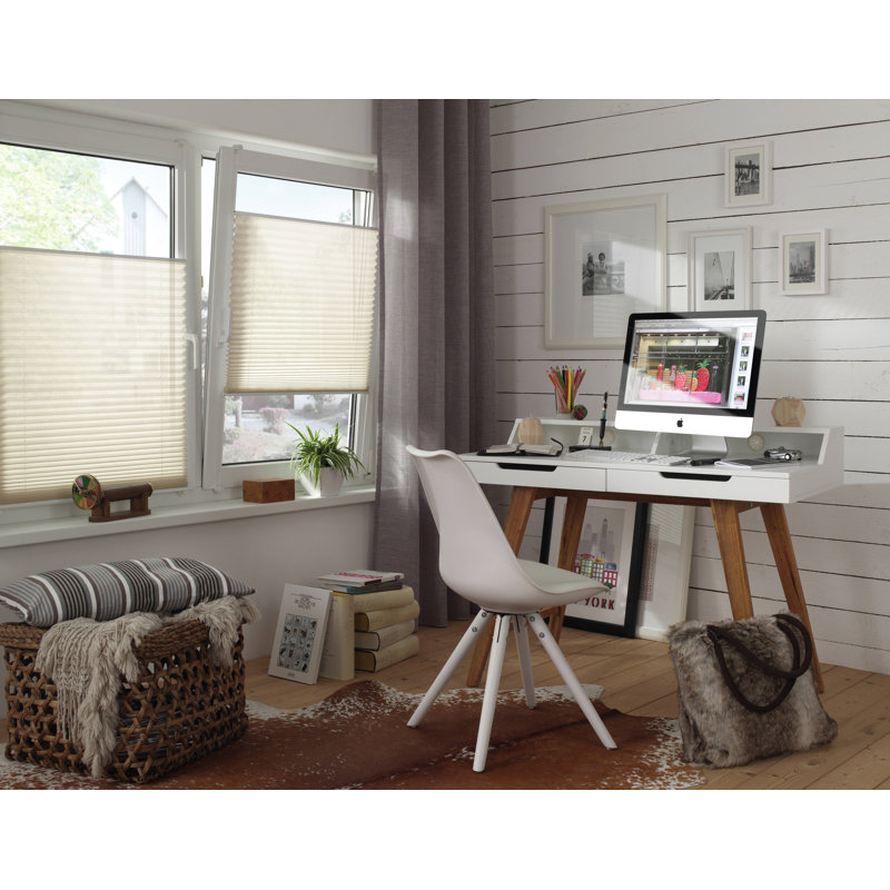 Semi Sheer Pleated Shade, Ivory, 130cm L x 95cm W