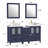 Ravenna 60" Freestanding Double Sink Bathroom Vanity with Engineered Marble Top and Matching Mirrors-67116243
