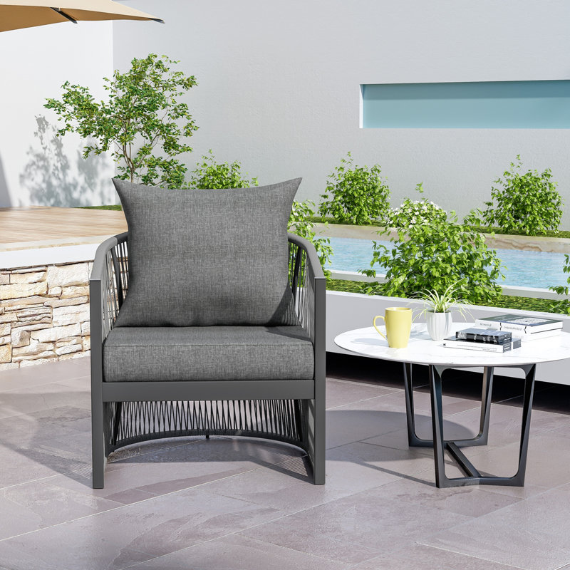 Méridienne moderne en aluminium courbé, Tissu gris, Gris